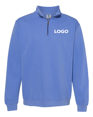 Quarter Zip Sweatshirt - Flo Blue